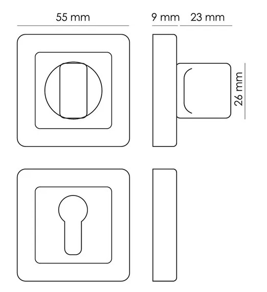 MH-WC-S55 GR/PC квадрат