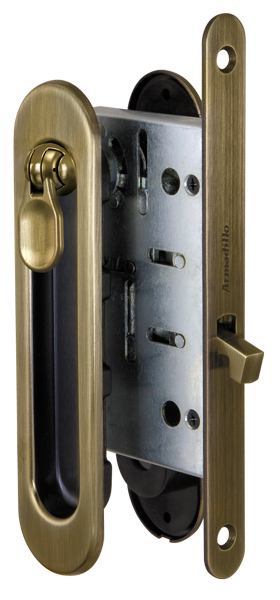 дверные ручки  Armadillo SH011-BK AB-7 для раздвижной двери c завёрткой