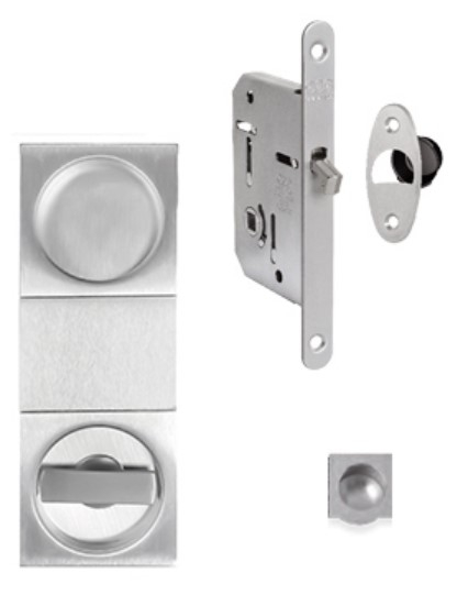 дверные ручки  Profil Doors ручка-купе WC квадрат на общей планке