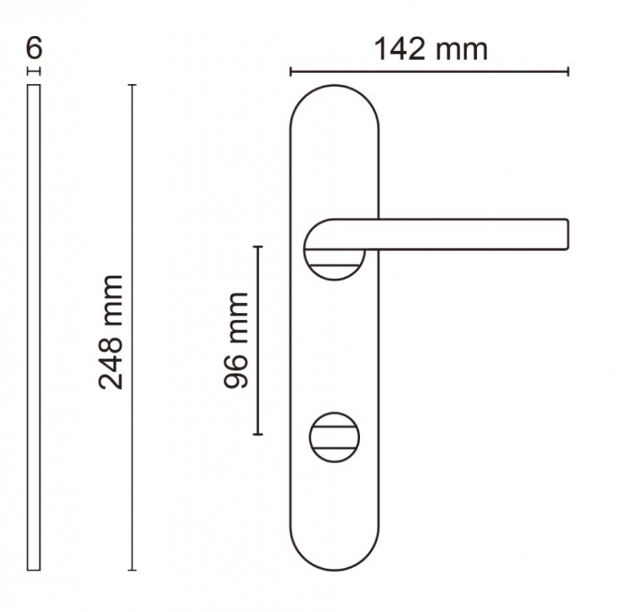Punto на планке полированный хром