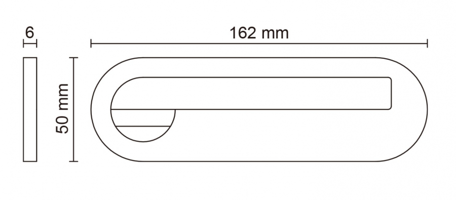 Punto на широкой планке матовое золото