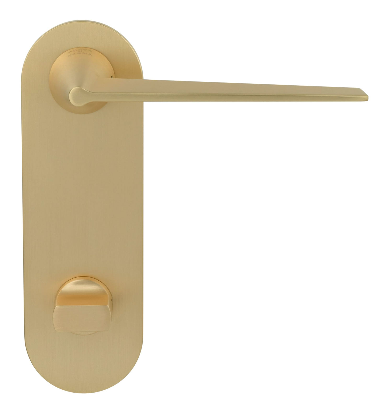 дверные ручки  Porta di Parma Cono на широкой планке матовое золото