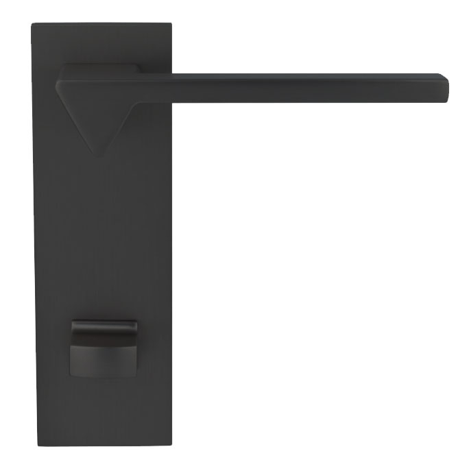 дверные ручки  Porta di Parma Ama на широкой планке чёрная