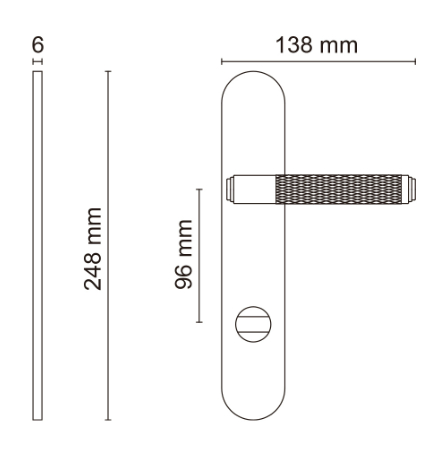 Exa Zig на планке полированное золото
