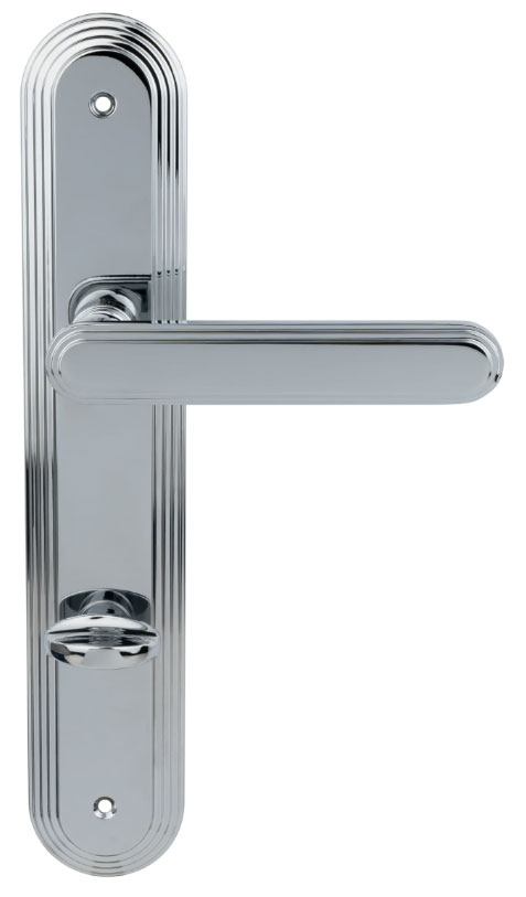 дверные ручки  Porta di Parma Chic на планке полированный хром