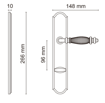 Siena на планке полированное золото