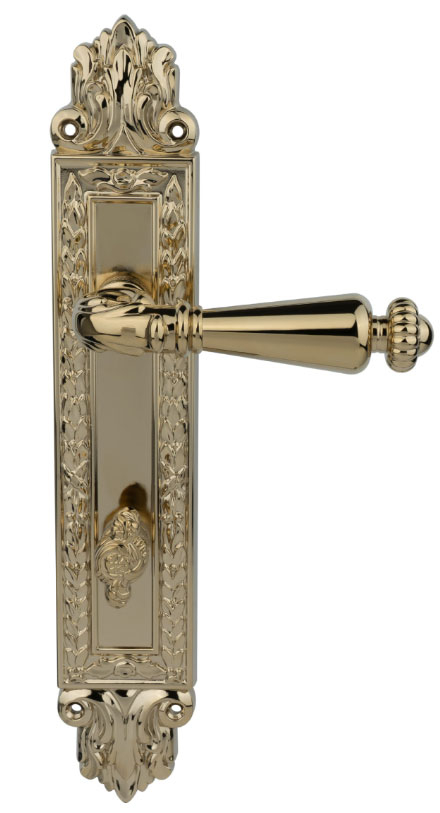 дверные ручки  Porta di Parma Ninfa на планке полированное золото