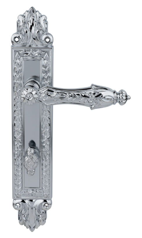 дверные ручки  Porta di Parma Arcadia на планке полированный хром