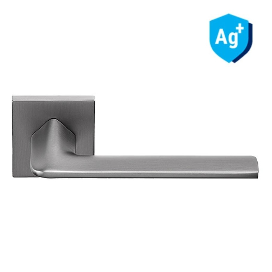 дверные ручки  Archie Sillur AG+ SEGURO квадрат платиново-серый